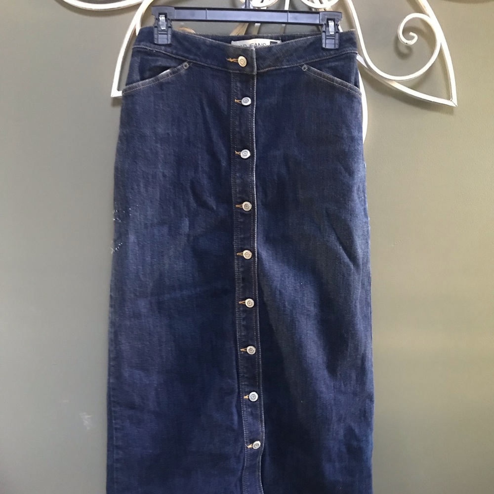 GAP DENIM button front long skirt